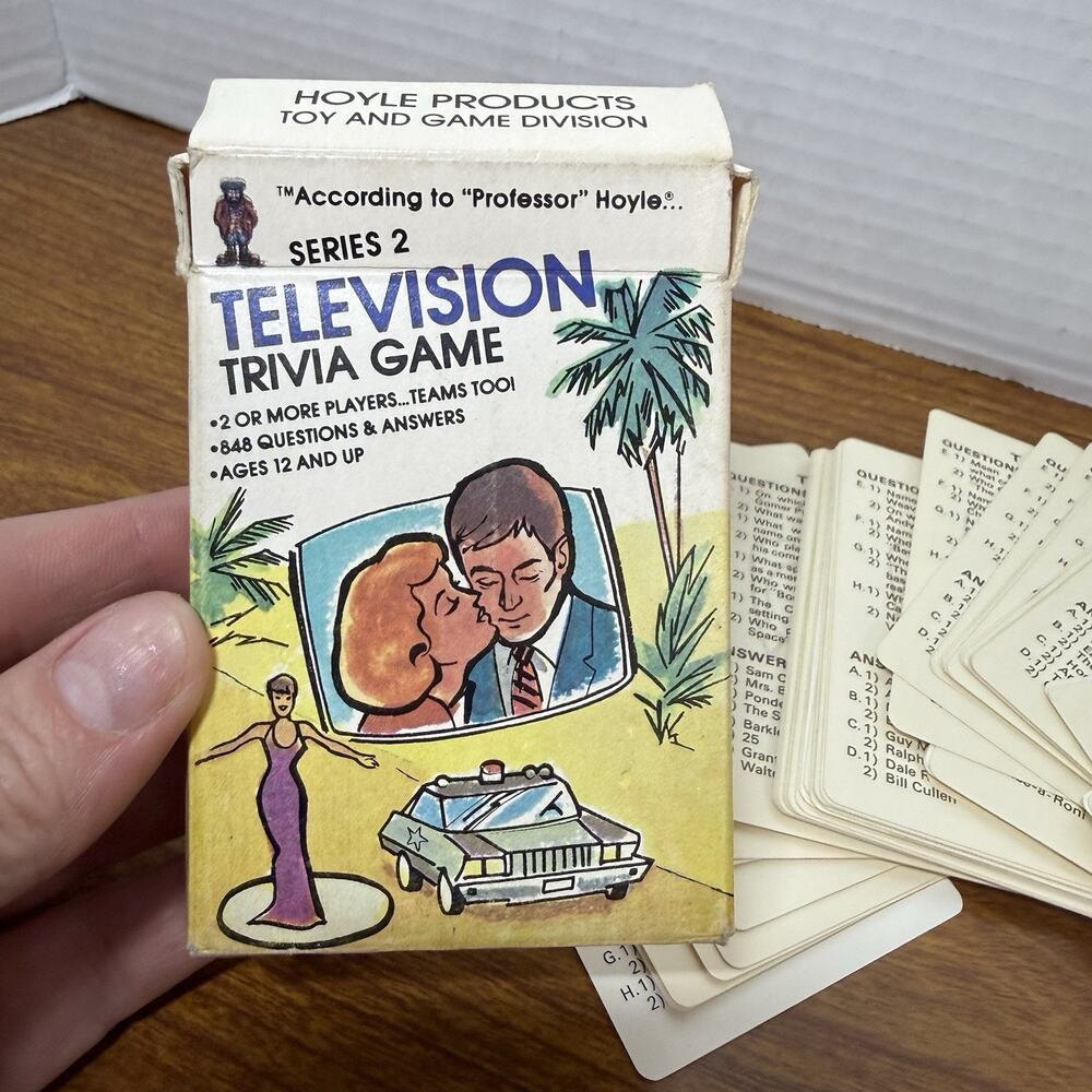 Vintage 1984 Hoyle “Television” Pocket Trivia Game, Series 2